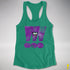 Lesbian Labrys Pride Grunge Exclamation Points Racerback Tank - Kelly Green
